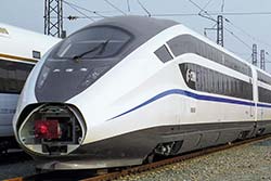 CRH2E Doppelstock-Hochgeschwindigkeitszug in China.