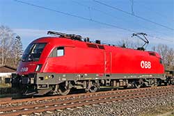 ÖBB Taurus, Baureihe 1116 bei Würzburg-Heidingsfeld. © 24.03.2021 André Werske