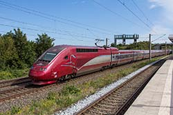 Thalys PBKA bei Merzenich, Schnellfahrstrecke Köln – Düren.  © 14.08.2023 Andre Werske