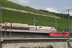 ICE-1, Baureihe 103 und 151 bei Würzburg  © 12.07.2005 Andre Werske