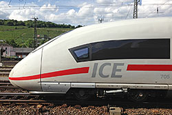 ICE 3, Baureihe 407 bei Versuchsfahrt in Würzburg Hbf.  © 24.06.2014 André Werske