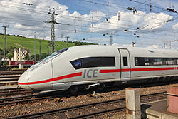 ICE 3, Baureihe 407 bei Versuchsfahrt in Würzburg Hbf.  © 24.06.2014 André Werske