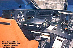 Im Führerstand eines Eurostar-Hochgeschwindigkeitszuges  © 24.05.1996 Pat & David Othen