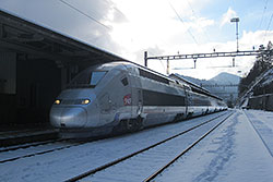 TGV Est in Vallorbe, Strecke Paris – Lausanne.