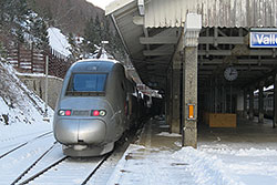 TGV Est in Vallorbe, Strecke Paris – Lausanne.  ©  Alain Vuistiner