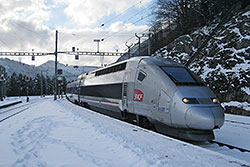 TGV Est in Vallorbe, Strecke Paris – Lausanne.  ©  Alain Vuistiner