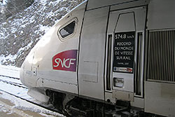 TGV Est in Vallorbe, Strecke Paris – Lausanne.  ©  Alain Vuistiner