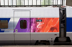 TGV-Est-Farbschema für die Einstiege der 2. Klasse