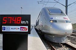 TGV-V150 nach der Rekordfahrt