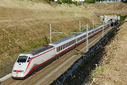 ETR 500 Frecciabianca in San Giorgio in Salici.  © 19.08.2015 Lukas Kriwetz