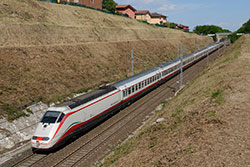 ETR 500 Frecciabianca in San Giorgio in Salici.  © 19.08.2015 Lukas Kriwetz