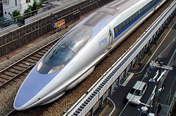 Shinkansen Serie 500 von oben  ©  Shinji Iwai