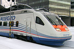 Allegro-Hochgeschwindigkeitszug  © 12.12.2010 Wikipedia Autor Otto Karikoski (CC BY-SA 3.0)