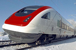 ICN Hochgeschwindigkeitszug in der Schweiz