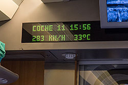 AVE Serie 112: Display mit Fahrgastinformationen